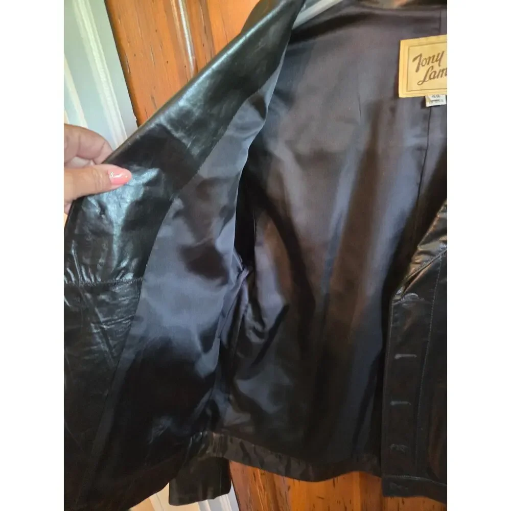 Vintage tony lama leather jacket 11/30/86 original tags.Original receipt.